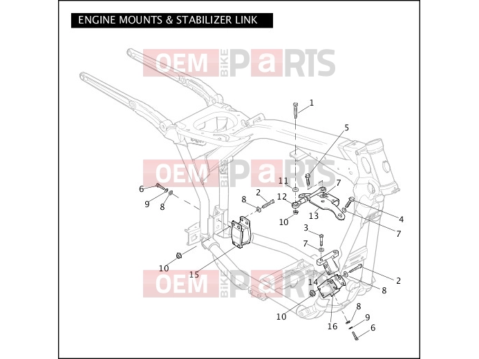 Harley-Davidson 2007 DYNA DYNA WIDE GLIDE  - FXDWG ENGINE MOUNTS & STABILIZER LINK