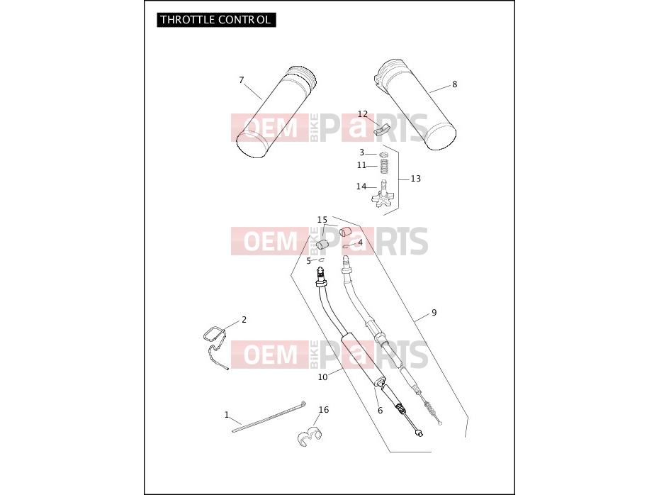 Harley-Davidson 2007 SOFTAIL NIGHT TRAIN  - FXSTB THROTTLE CONTROL