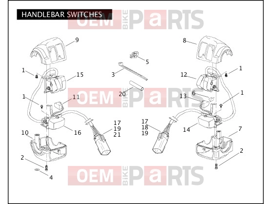 Harley-Davidson 2007 SOFTAIL SOFTAIL DEUCE  - FXSTD HANDLEBAR SWITCHES