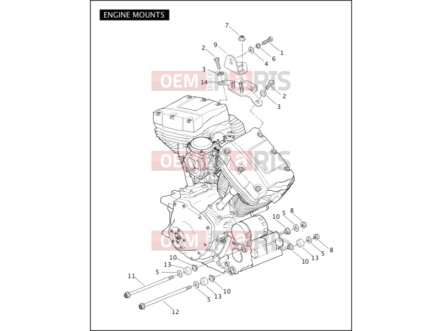 Harley-Davidson 2005 SOFTAIL NIGHT TRAIN  - FXSTBI ENGINE MOUNTS