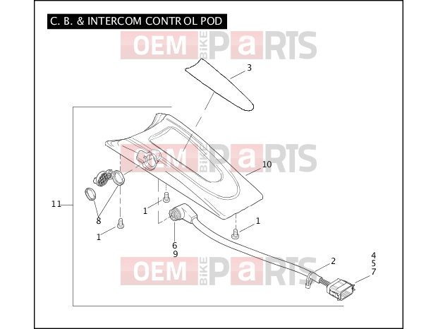 Harley-Davidson 2004 SIDECAR FLHTC SIDECAR  - SIDECAR FOR FLHTC C.B. & INTERCOM CONTROL POD