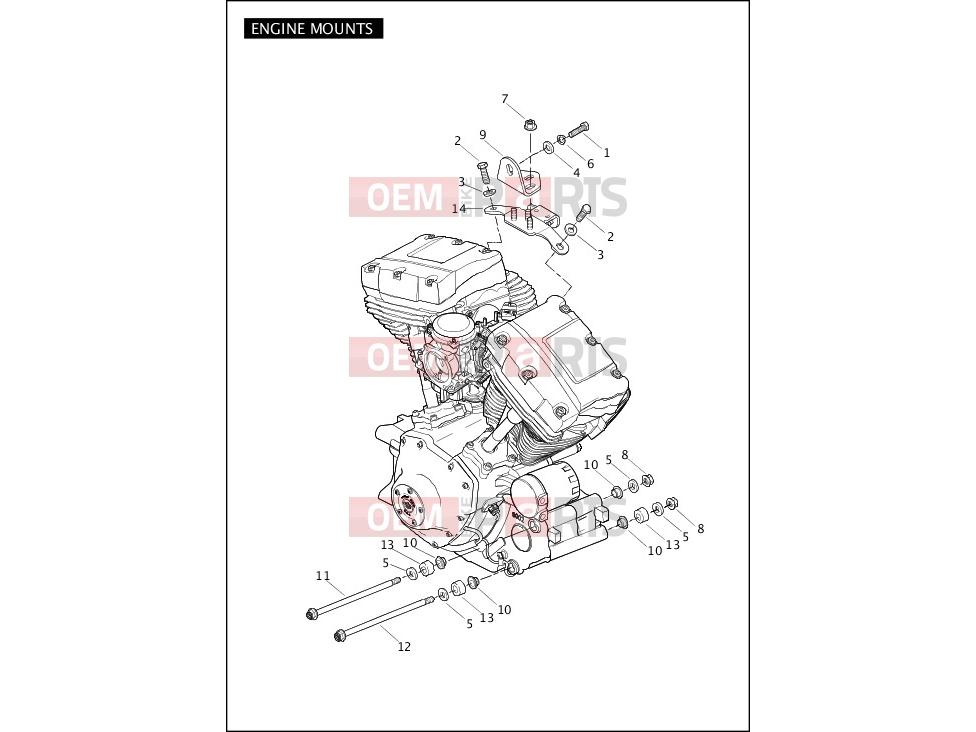 Harley-Davidson 2004 SOFTAIL NIGHT TRAIN  - FXSTBI ENGINE MOUNTS