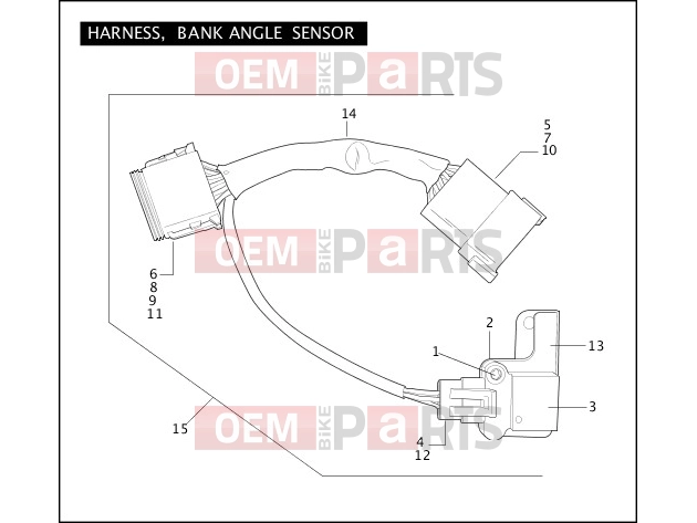 Harley-Davidson 2004 TOURING ELECTRA GLIDE CLASSIC  - FLHTC HARNESS, BANK ANGLE SENSOR