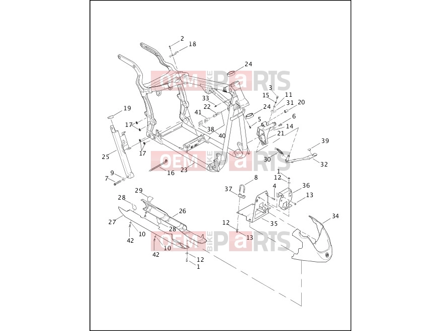 Harley-Davidson 2003 CVO/CUSTOM CVO SOFTAIL DEUCE  - FXSTDSE FRAME & JIFFY STAND