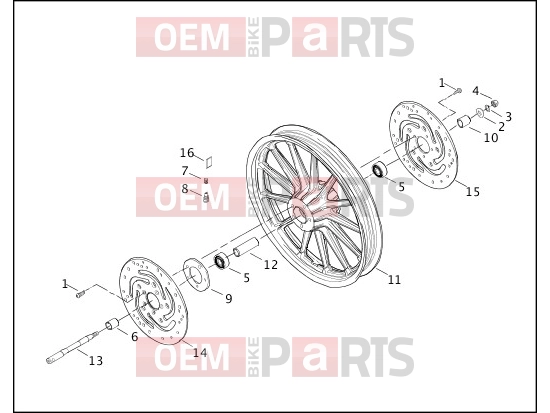 Harley-Davidson 2000 DYNA DYNA SUPER GLIDE  - FXD FRONT WHEEL - CAST