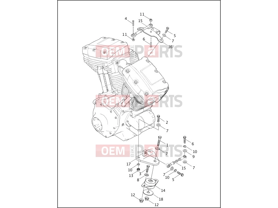 Harley-Davidson 2000 TOURING ELECTRA GLIDE CLASSIC  - FLHTC ENGINE MOUNTS & STABILIZER LINKS