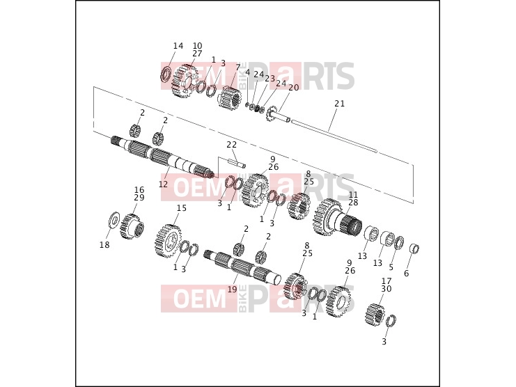 Harley-Davidson 1995 DYNA DYNA SUPER GLIDE  - FXD TRANSMISSION GEARS
