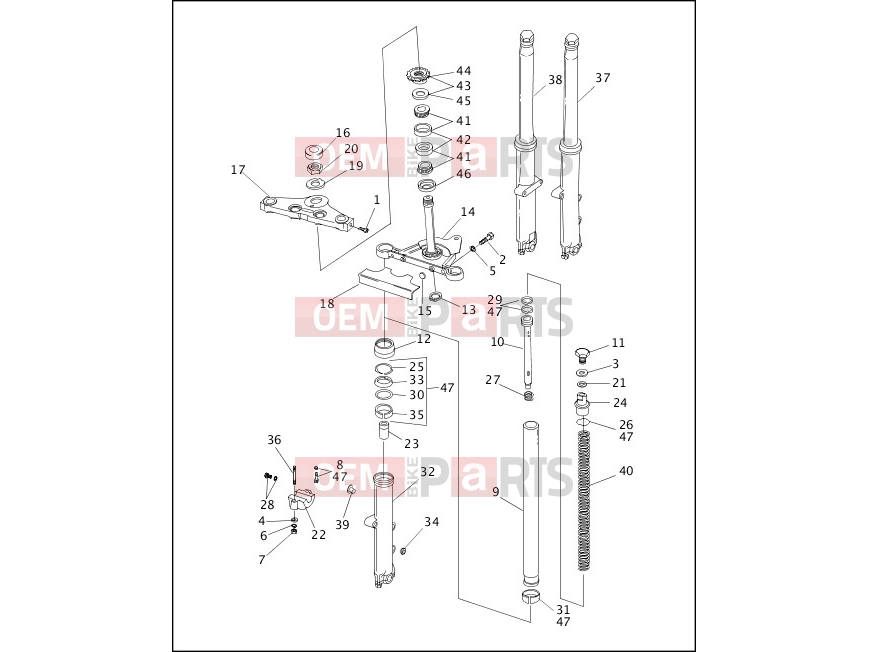 Harley-Davidson 1994 SOFTAIL SOFTAIL CUSTOM  - FXSTC FRONT FORK - FXSTC