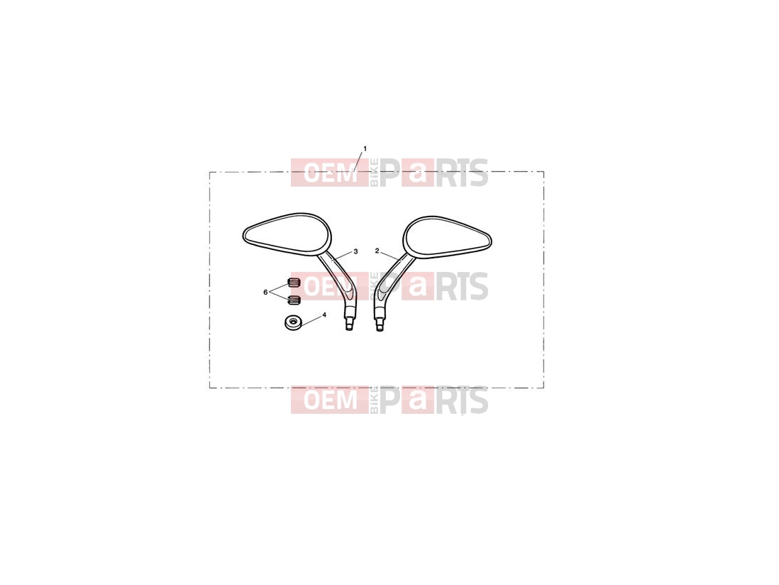 Teardrop Style Mirrors, Kit - Triumph THUNDERBIRD 2013