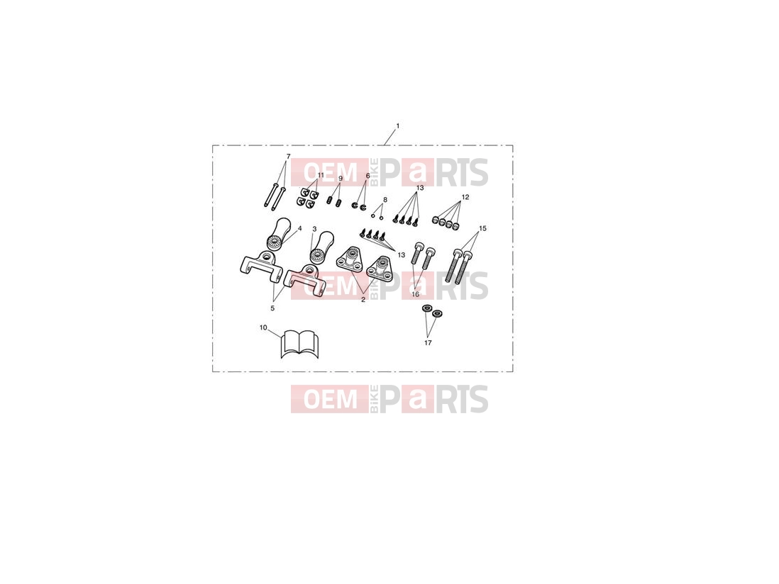 Triumph 2013 THUNDERBIRD Adjustable Passenger Footboard Hardware Kit