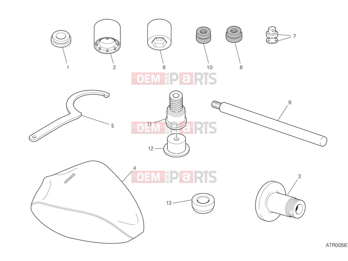 Workshop service tools (frame) - Ducati Panigale V4 R 2024