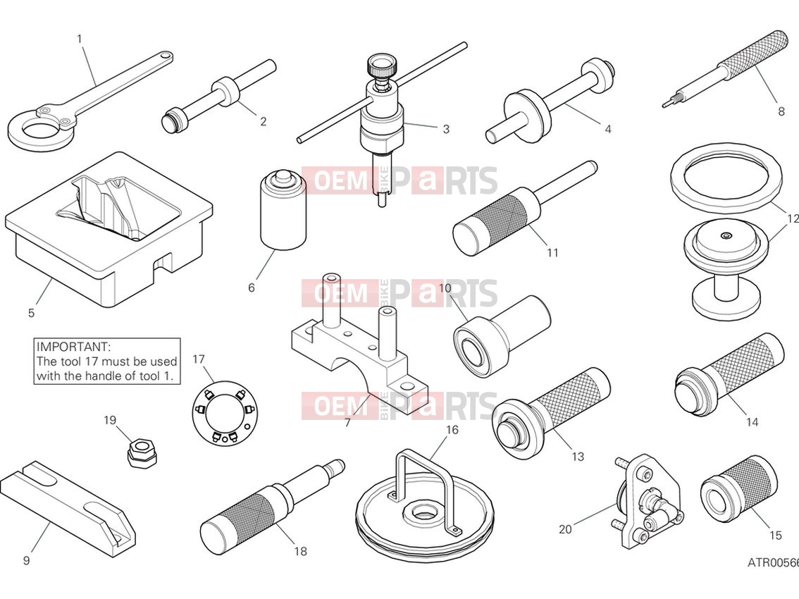 Workshop service tools (engine 2) - Ducati Panigale V4 R 2024