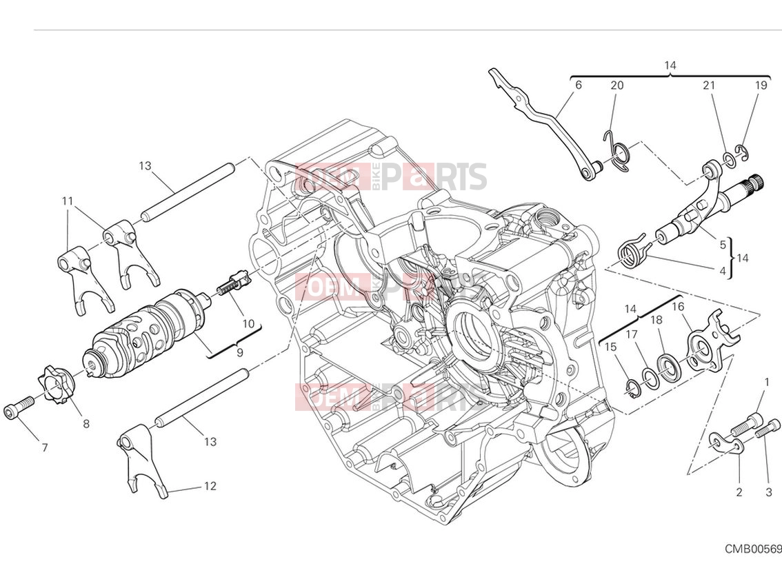 DUCATI 2024 DesertX Shift cam & fork