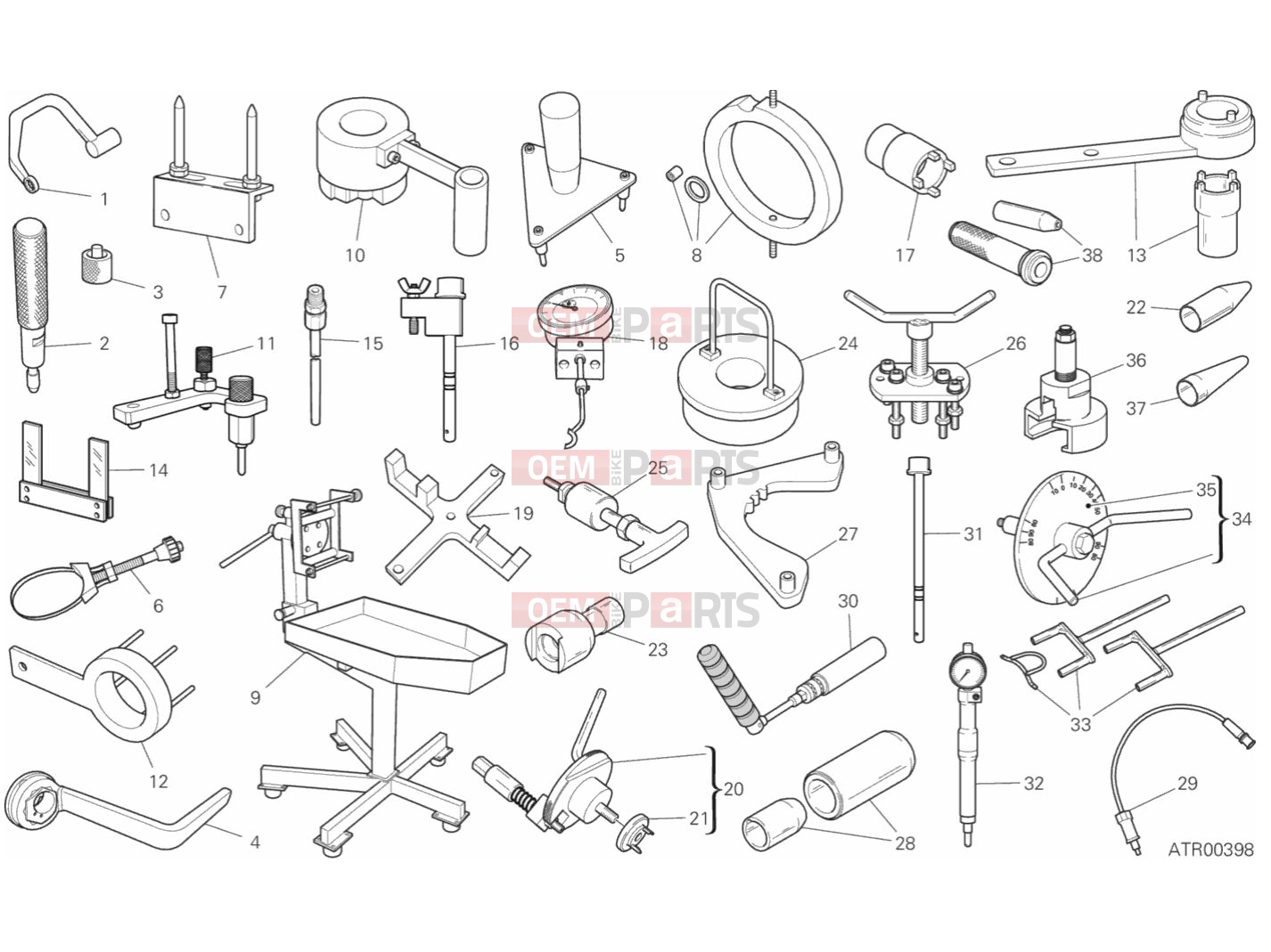 DUCATI 2019 Diavel 1260 S WORKSHOP SERVICE TOOLS (ENGINE)