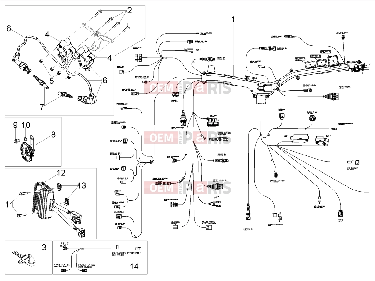 Electrical systems » Front electrical system - Motoguzzi V85 TT 850 (EU, GSO) 2021