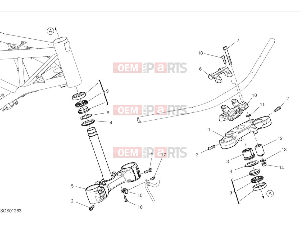 Steering assembly - Ducati Scrambler Nightshift 2024