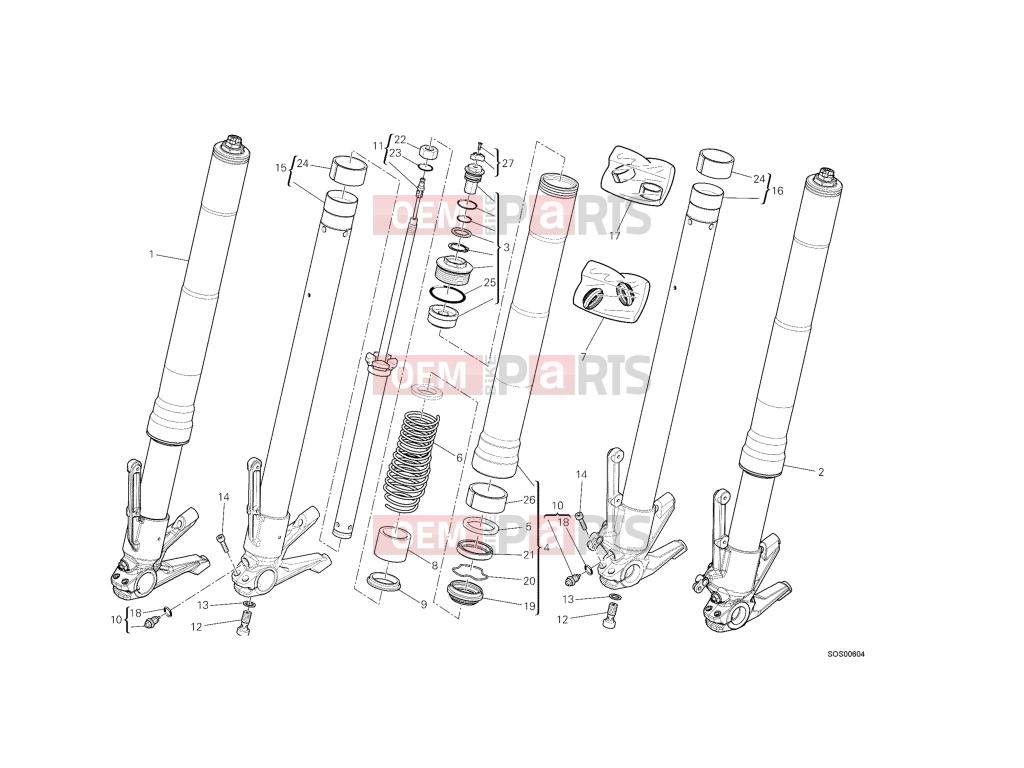 DUCATI 2013 Diavel Strada FRONT FORK
