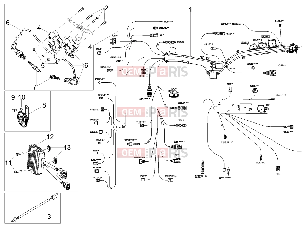 MOTOGUZZI V85 TT E5+ (EU) Electrical systems » Front electrical system