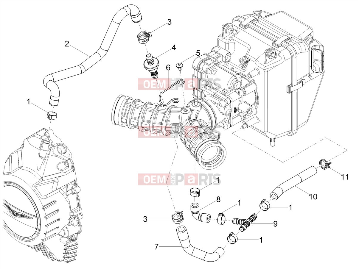 MOTOGUZZI V85 TT Strada E5+ (EU) Engine » Blow-by system