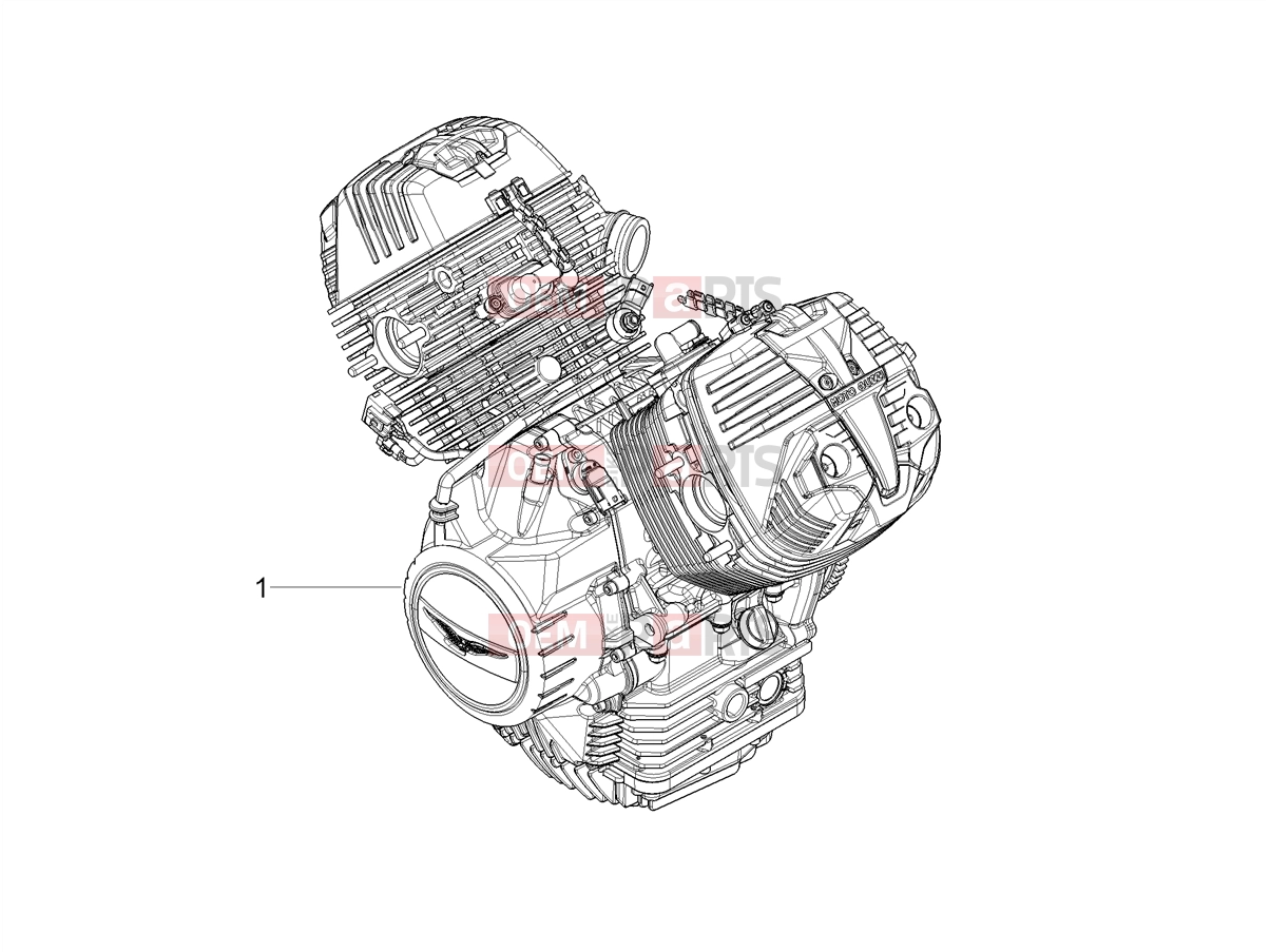 MOTOGUZZI V85 TT Strada E5+ (EU) Engine » Engine-Completing part-Lever