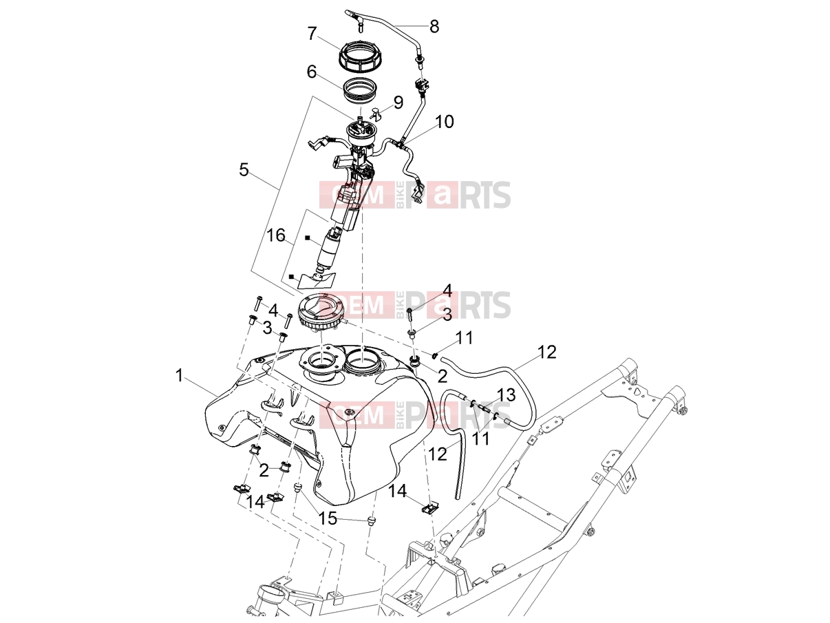 MOTOGUZZI V85 TT Strada E5+ (EU) Tank » Fuel tank