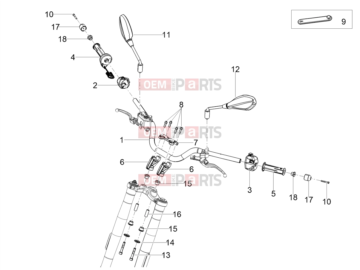 MOTOGUZZI V85 TT Strada E5+ (EU) Handlebar - Controls » Handlebar - Controls