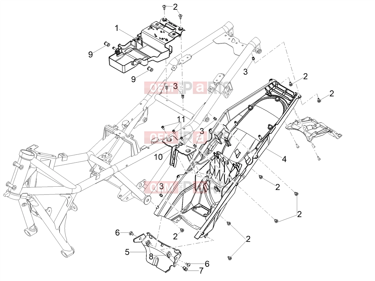MOTOGUZZI V85 TT Strada E5+ (EU) Body » Saddle compartment