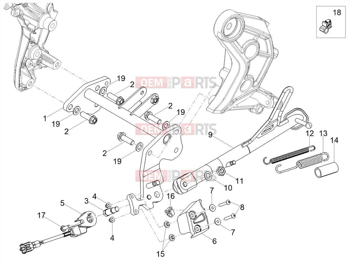 MOTOGUZZI V85 TT Strada E5+ (EU) Frame/bodywork » Stand