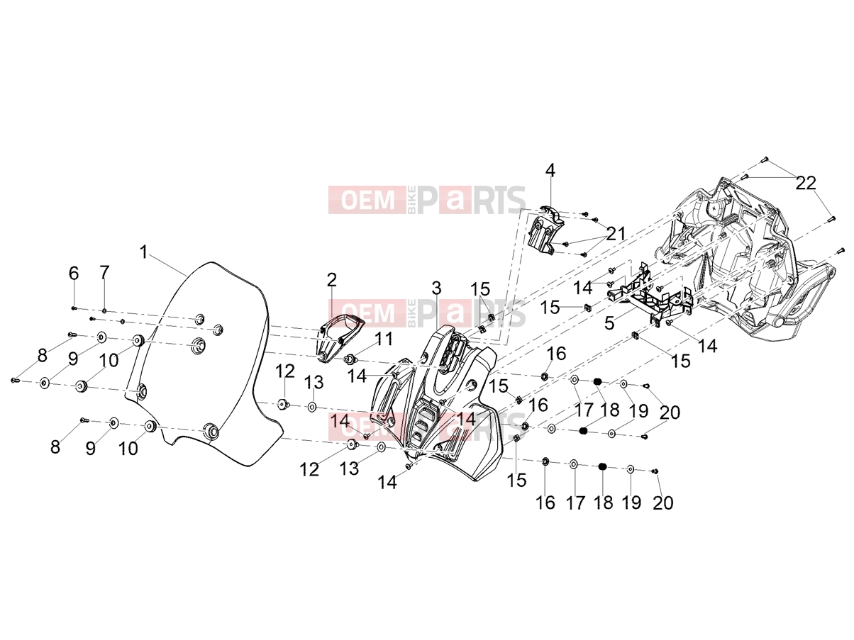 MOTOGUZZI V85 TT Strada E5+ (EU) Body » Windshield