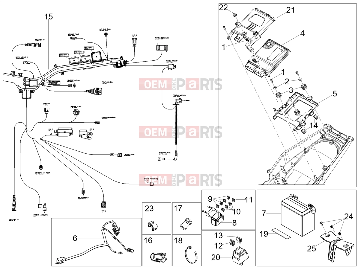 MOTOGUZZI V85 TT Strada E5+ (EU) Electrical systems » Rear electrical system