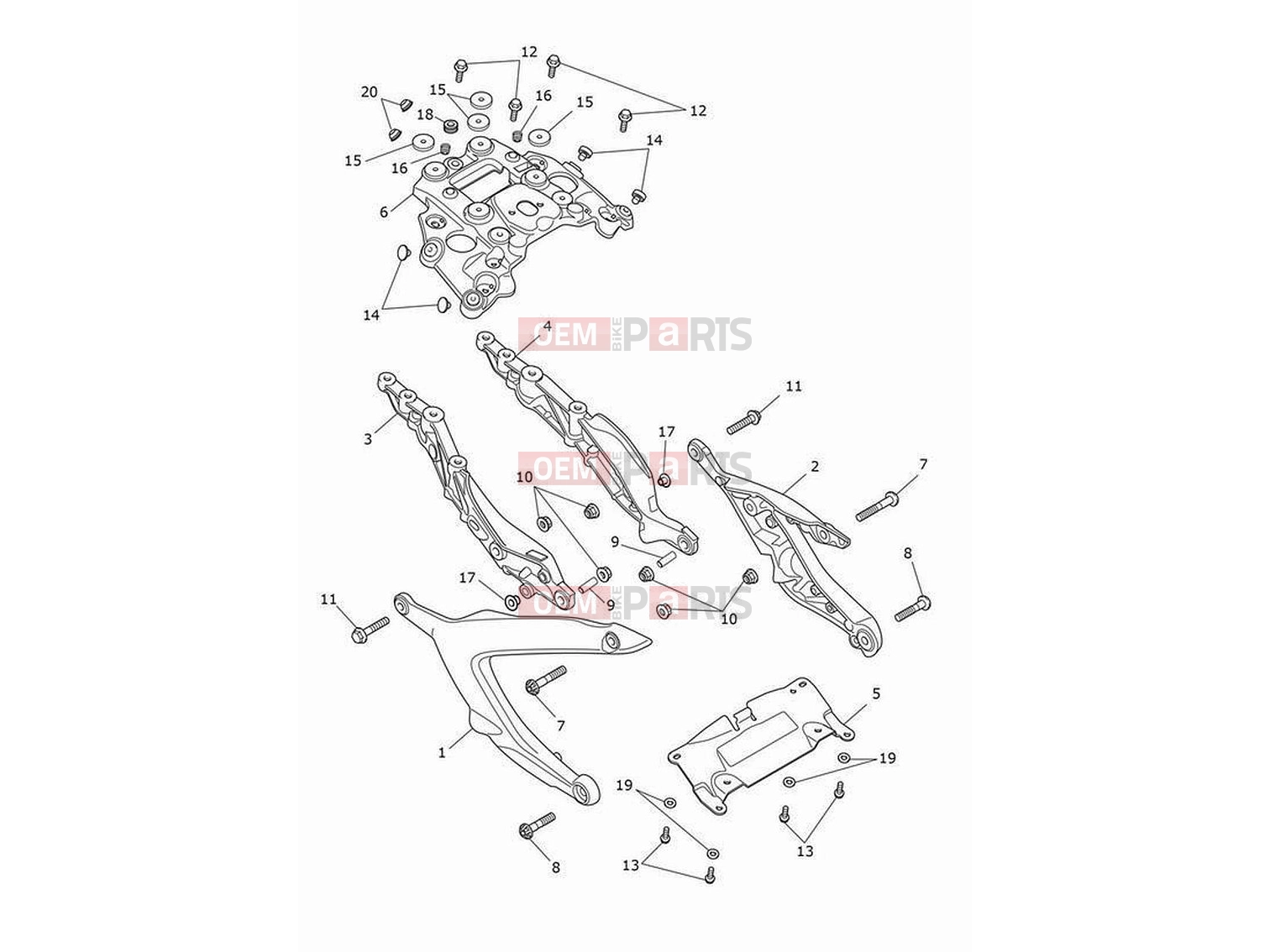 Triumph 2023 Rocket 3 R Rear subframe