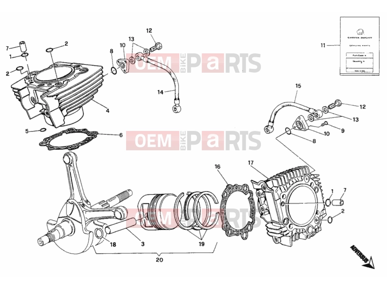 DUCATI 1996 Monster 900 CYLINDER - PISTON » ENGINE CASE