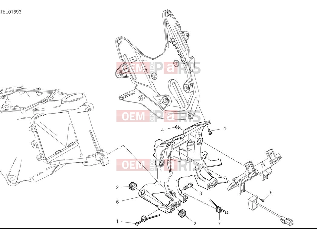Front subframe - Ducati Multistrada V4 Pikes Peak 2025