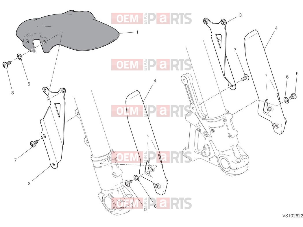 DUCATI 2025 Scrambler Nightshift Front mudguard