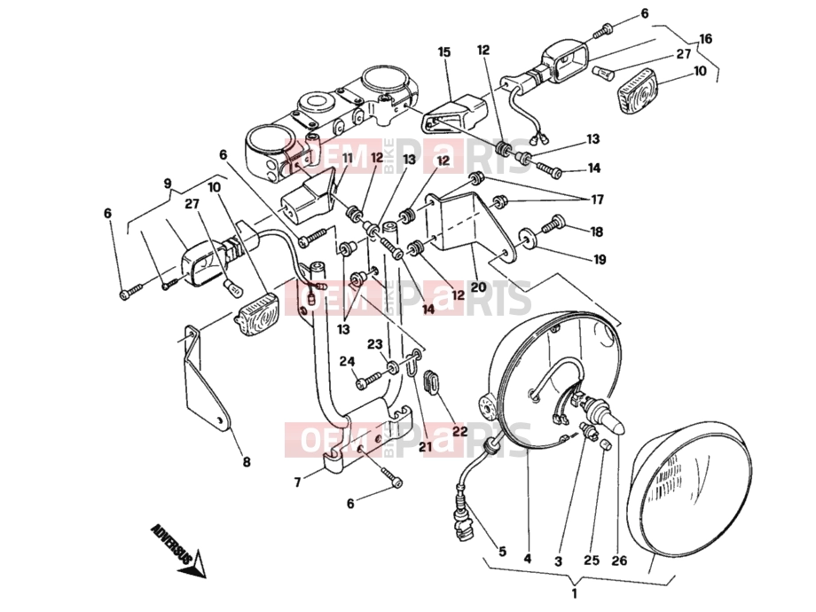 DUCATI 1994 Monster 900 HEADLIGHT » LIGHTING SYSTEM
