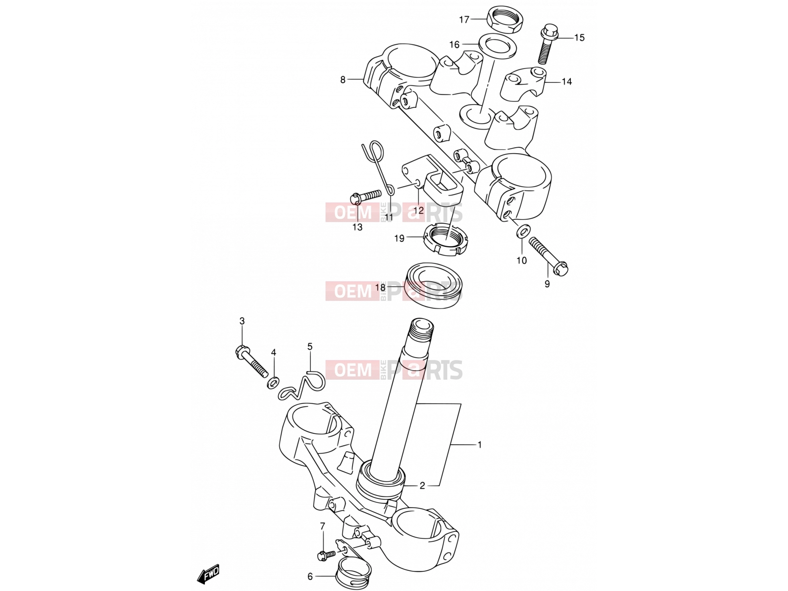 48 - FRONT FORK BRACKET (SEE NOTE) - Suzuki DR-Z400 K2 (2002) (E01)