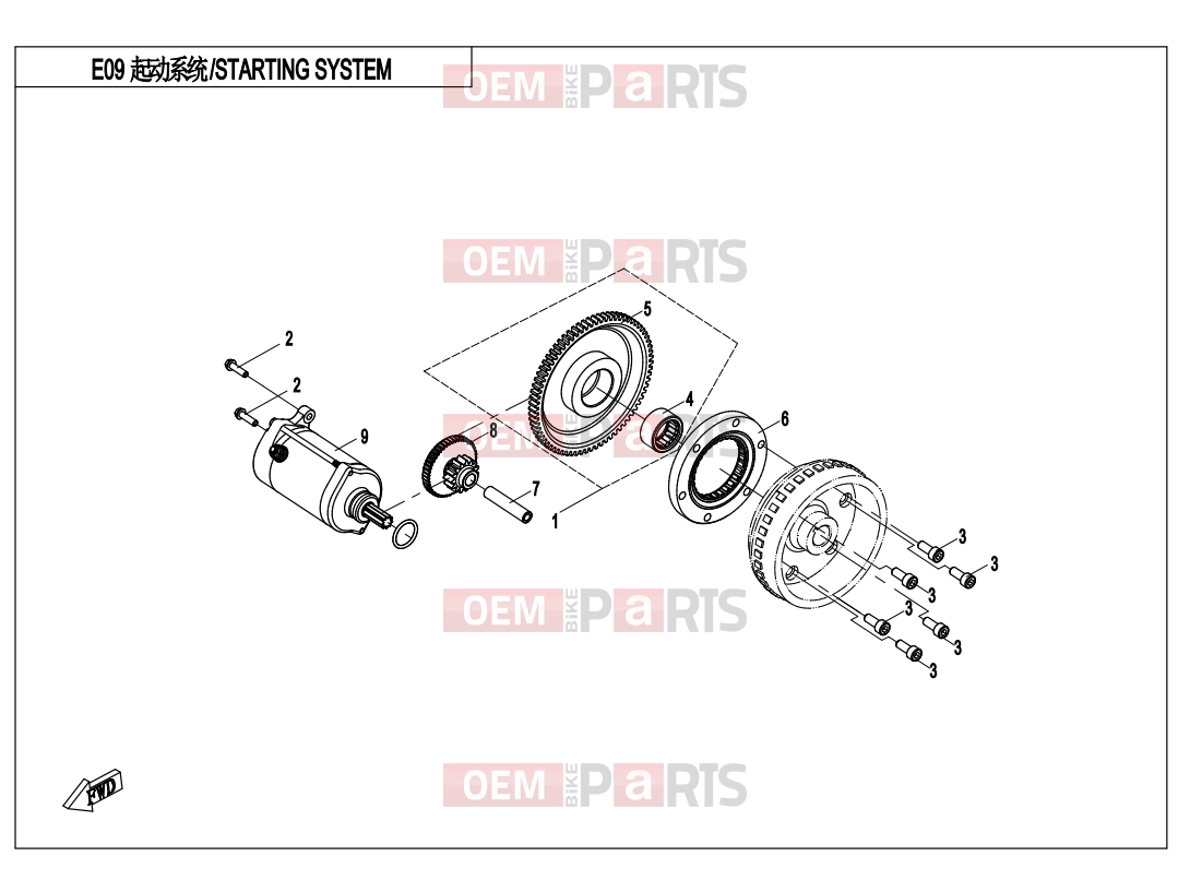 STARTING SYSTEM - E09 - CFMOTO UFORCE 550 (CF500UTR-2) 2017