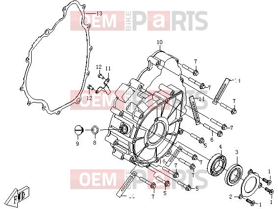 CFMOTO 2012 UTV UFORCE 600 (CF600-5) CRANKCASE COVER (LEFT) - E05