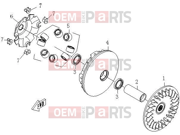 CFMOTO 2013 UTV UFORCE 600 (CF600-5) PRIMARY SHEAVE - E15