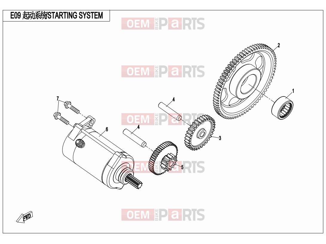 CFMOTO 2015 SSV ZFORCE 800 (CF800) STARTERING SYSTEM - E09