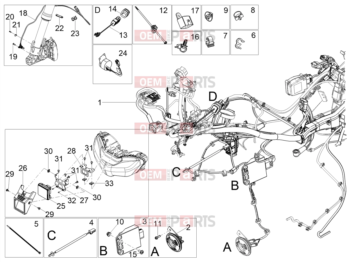 Electrical systems » Front electrical system - Motoguzzi Stelvio PFF Rider Assistance SolutioN (EU) 2026