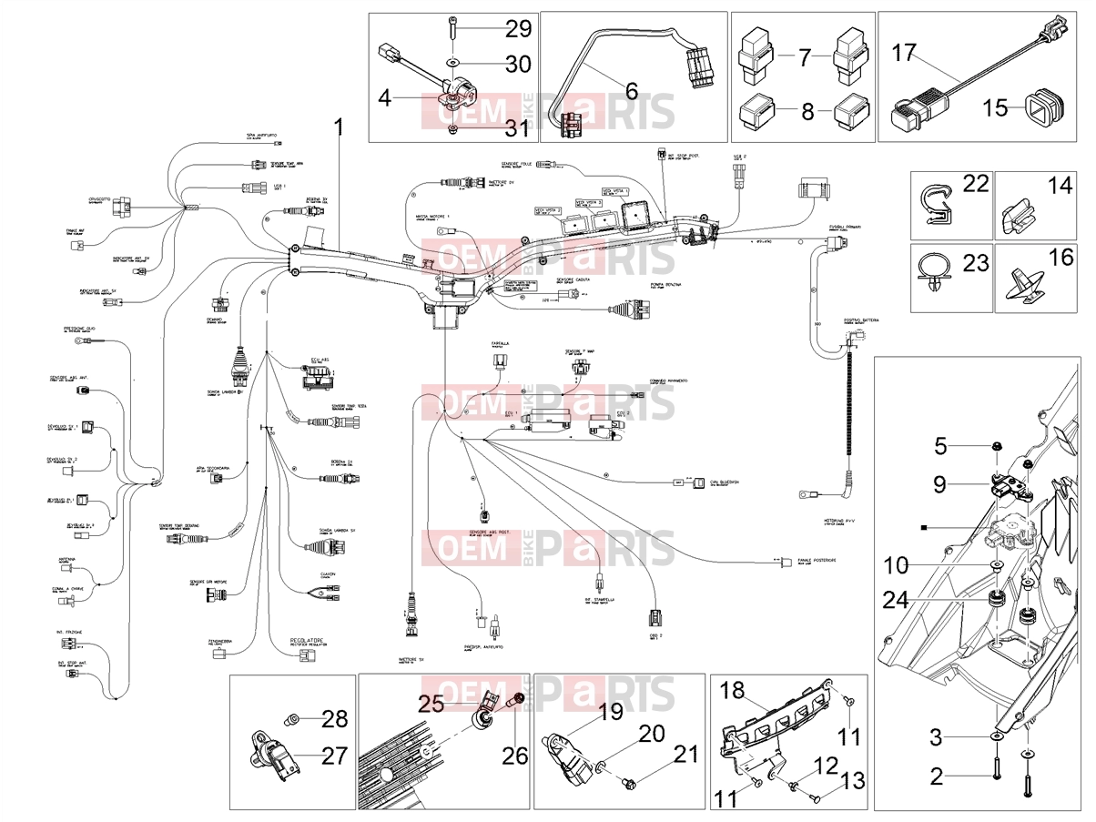 Electrical systems » Central electrical system - Motoguzzi V85 TT Strada (EU) 2026