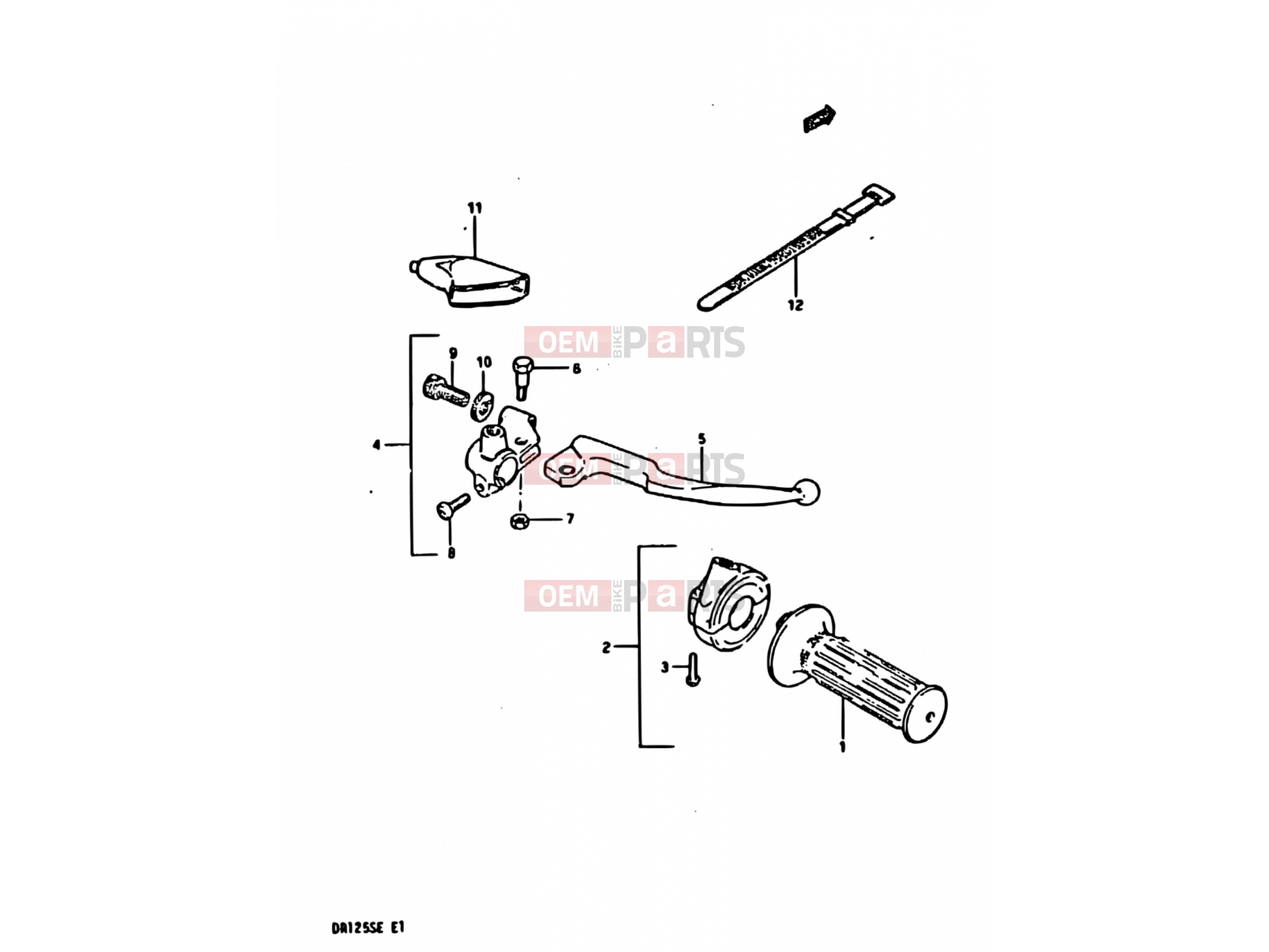 43 - RIGHT HANDLE SWITCH - Suzuki DR125S E (1984)
