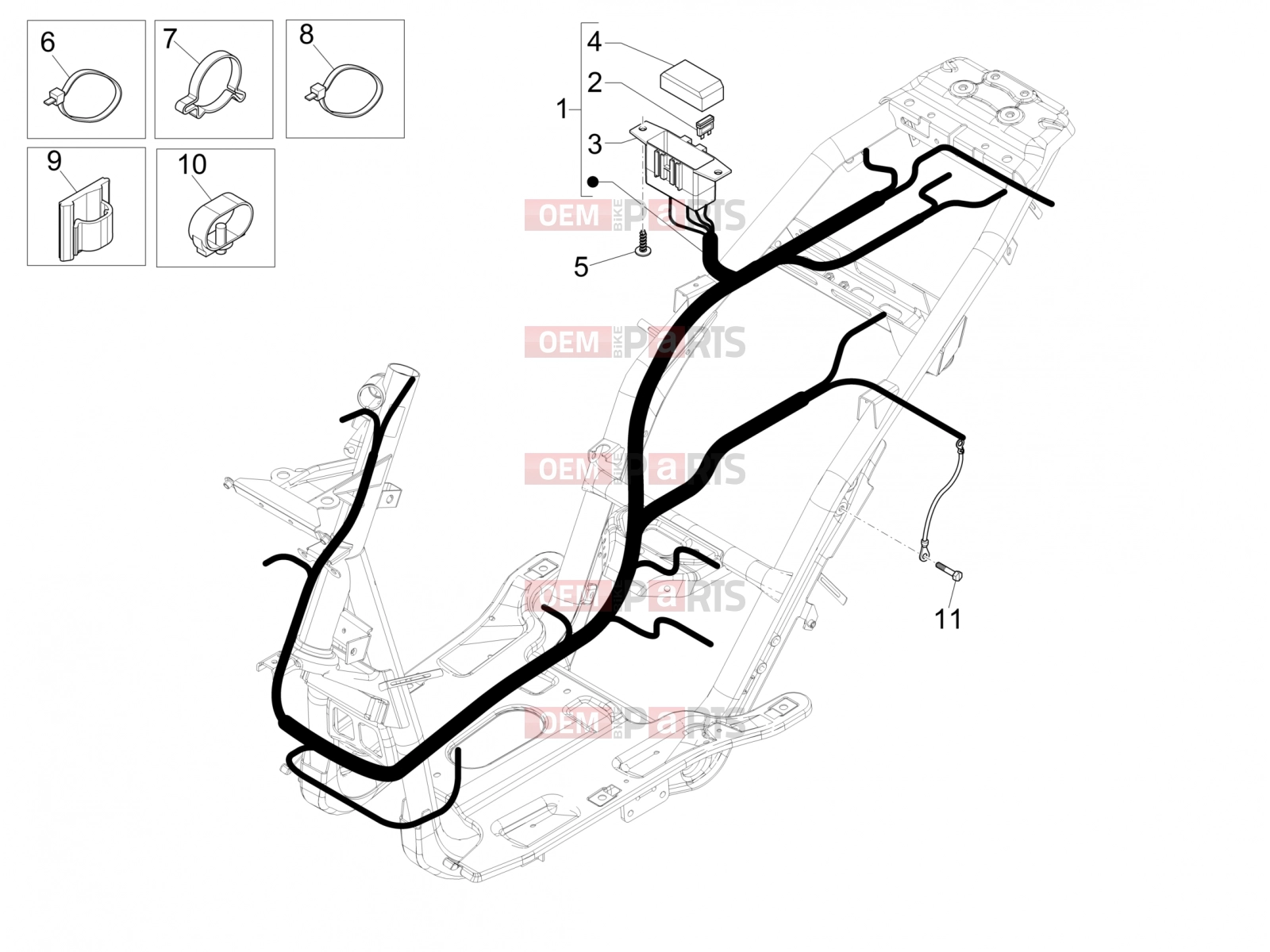 PIAGGIO NRG Power DD Electrical system » Main cable harness