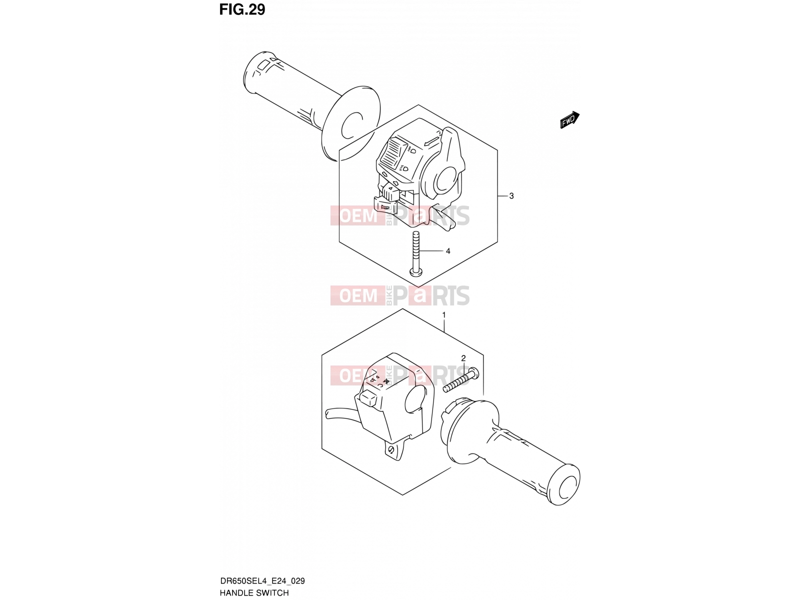 SUZUKI DR650SE L4 (2014) (E24) 29 - HANDLE SWITCH