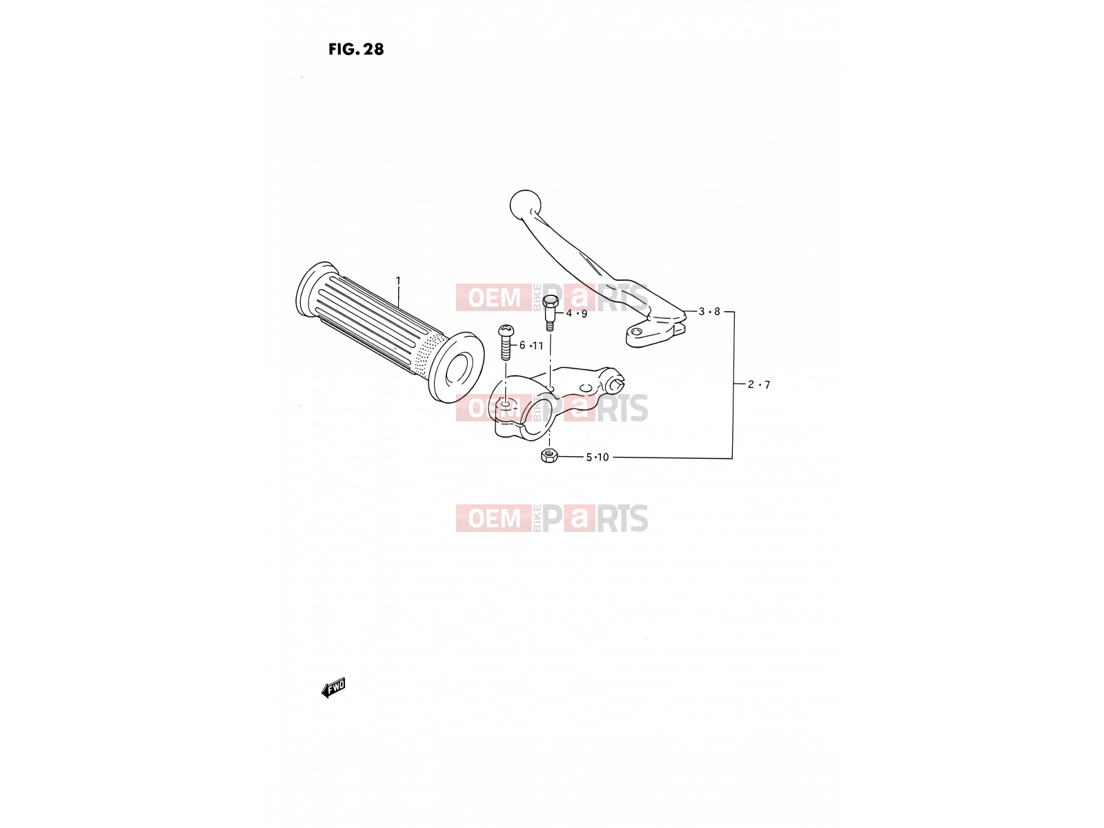 SUZUKI DS80 M (1991) (E03) 28 - LEFT HANDLE SWITCH