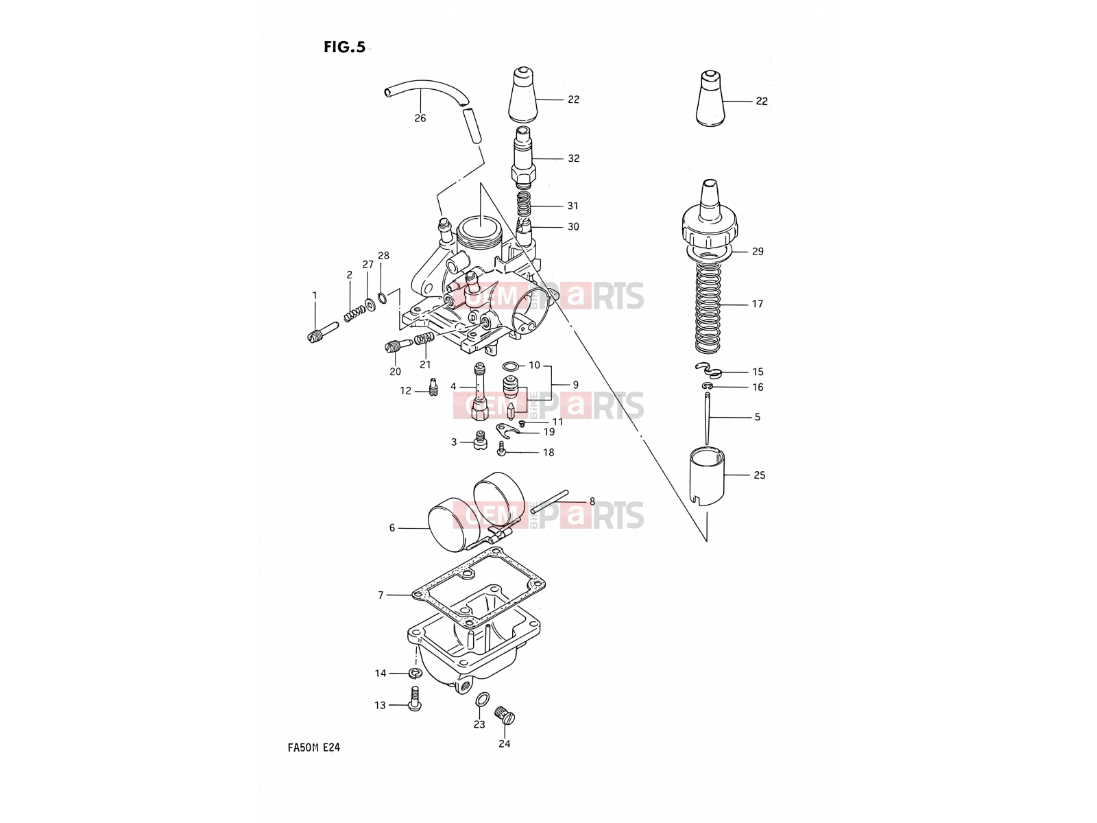 SUZUKI FA50 M (1991) 5 - CARBURETOR