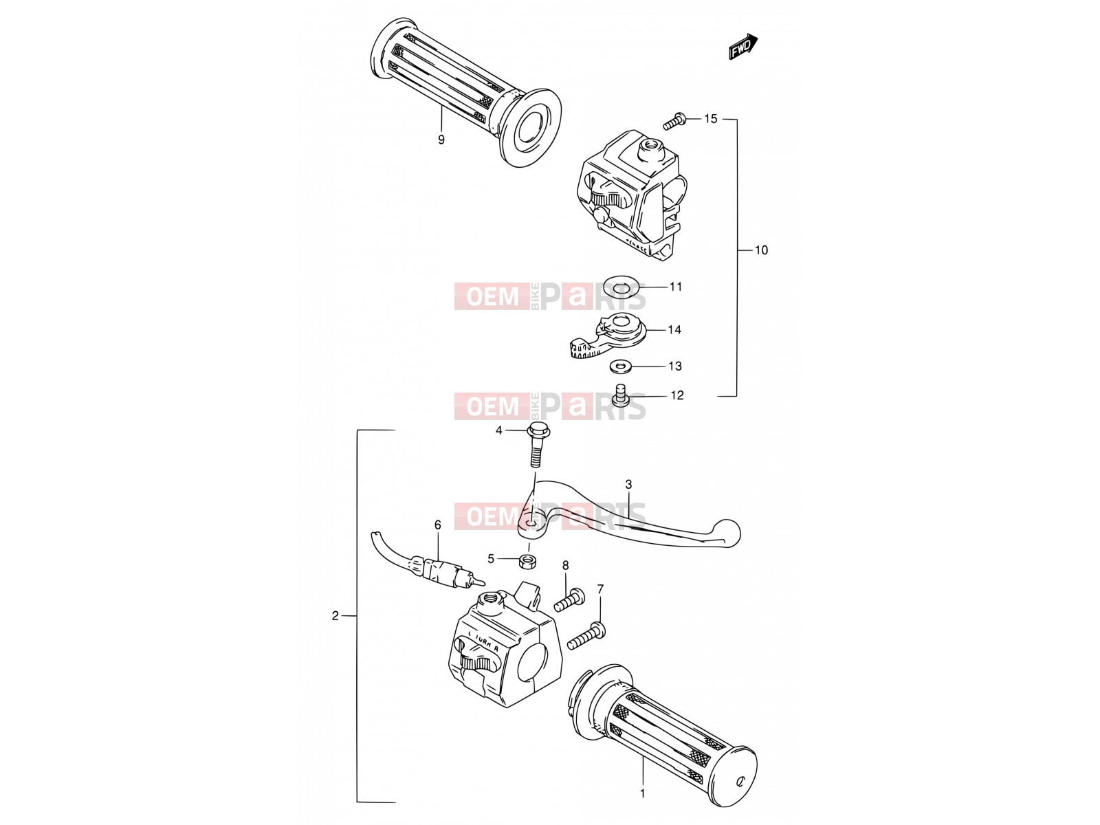 SUZUKI FB80 M (1991) 37 - HANDLE SWITCH