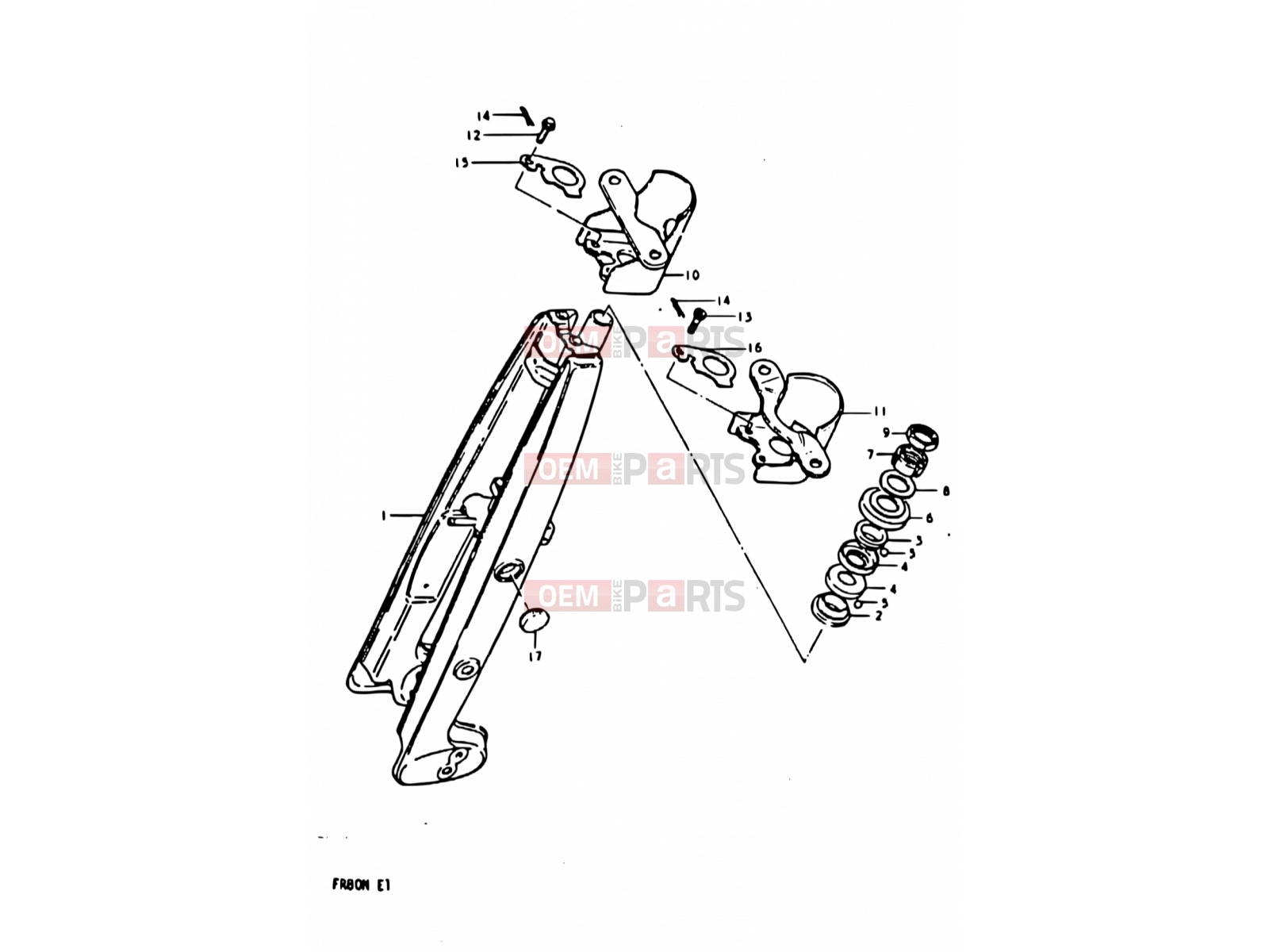 36 - FRONT FORK - Suzuki FR80 N (1992)