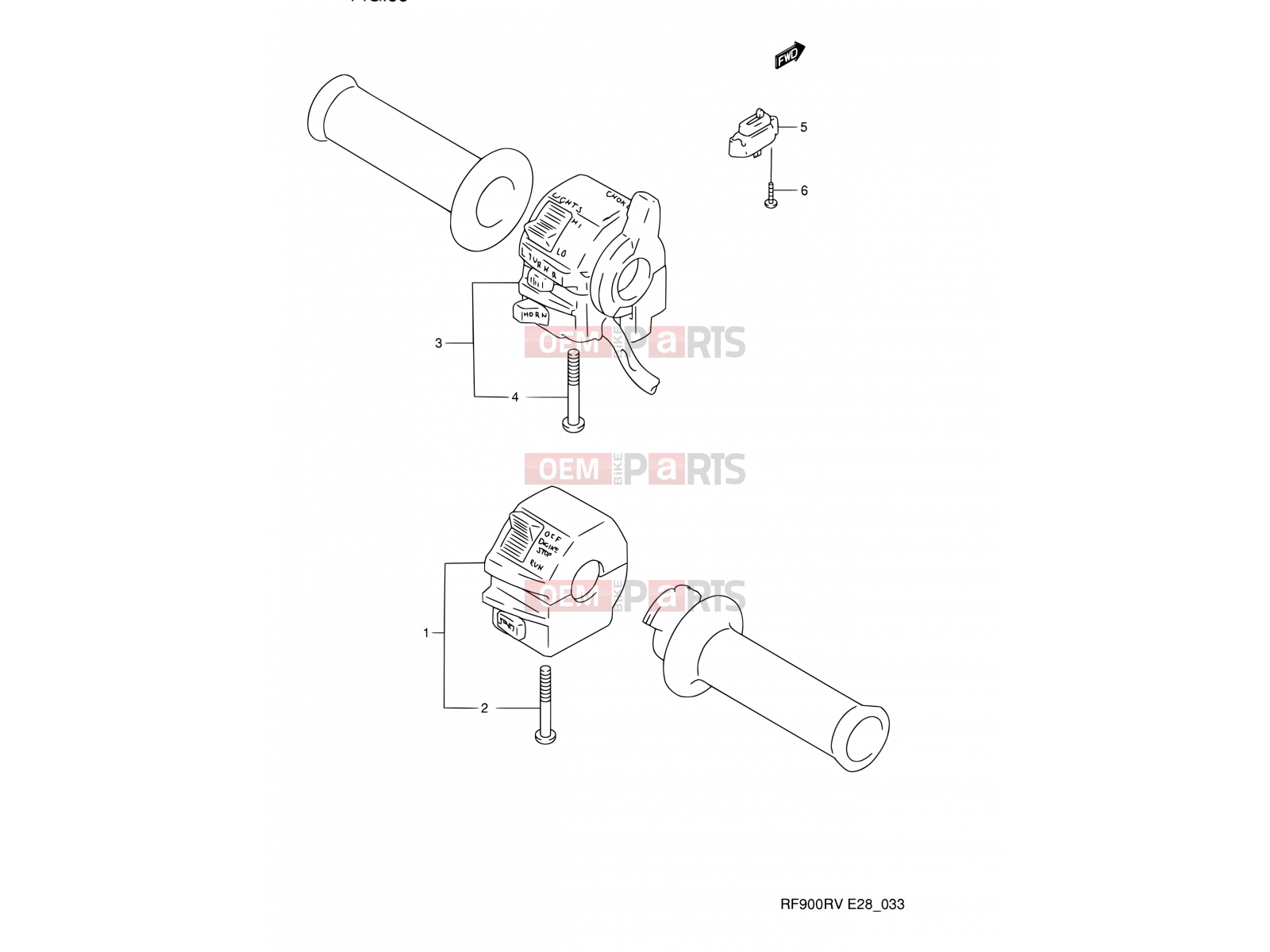 SUZUKI RF900RZ S (1995) (E03,E28,E33) 33 - HANDLE SWITCH